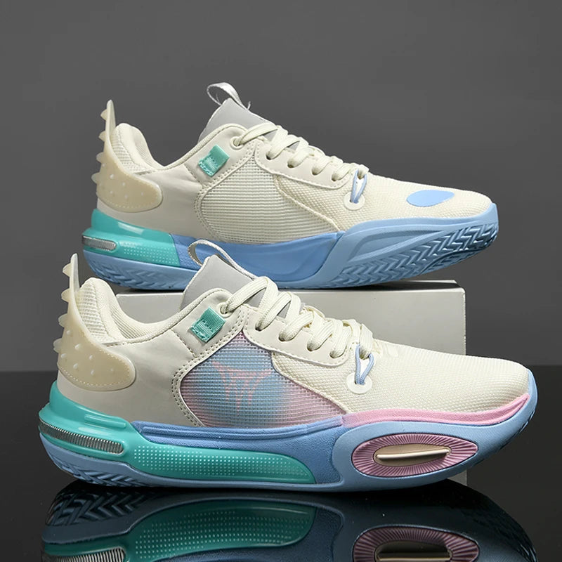 Male Sports Shoes TPU Rubber Sole Basketball Shoes Non-slip Shock-absorbing Women's Training Shoes Running Shoe Men High Quality
