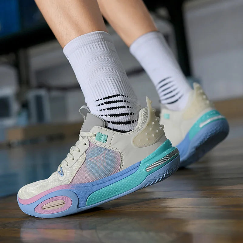 Male Sports Shoes TPU Rubber Sole Basketball Shoes Non-slip Shock-absorbing Women's Training Shoes Running Shoe Men High Quality