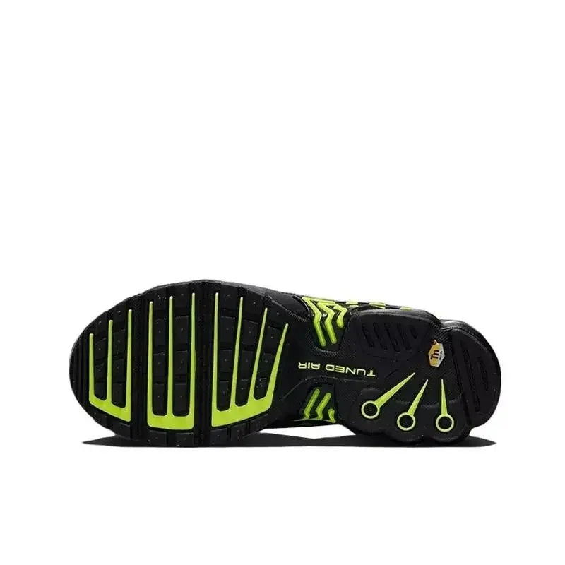 Nike Air Max Plus Tn 3 Men's Running Shoes - Non Slip, Durable, Fabric Mesh, Breathable Running Shoes GS/Black/Green
