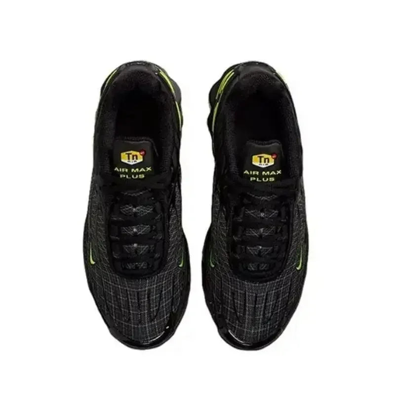 Nike Air Max Plus Tn 3 Men's Running Shoes - Non Slip, Durable, Fabric Mesh, Breathable Running Shoes GS/Black/Green