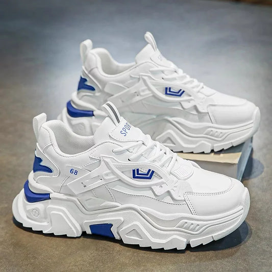 Men Thick Soled Casual Shoes Lace up Comfortable Breathable Suitable Outdoor Sports Running Shoes in All Seasons﻿
