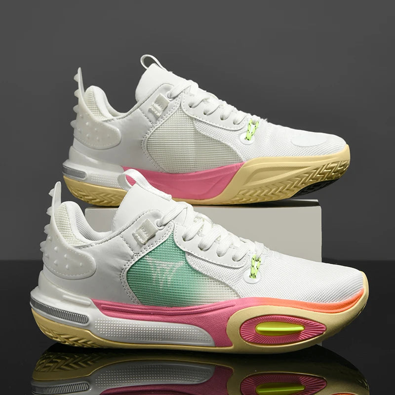 Male Sports Shoes TPU Rubber Sole Basketball Shoes Non-slip Shock-absorbing Women's Training Shoes Running Shoe Men High Quality
