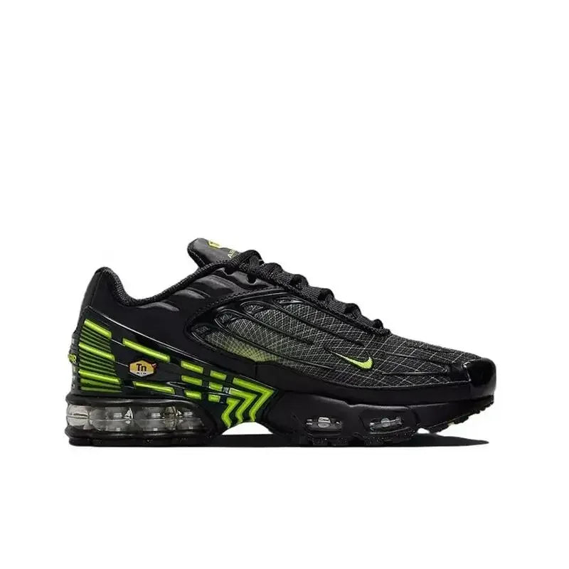 Nike Air Max Plus Tn 3 Men's Running Shoes - Non Slip, Durable, Fabric Mesh, Breathable Running Shoes GS/Black/Green