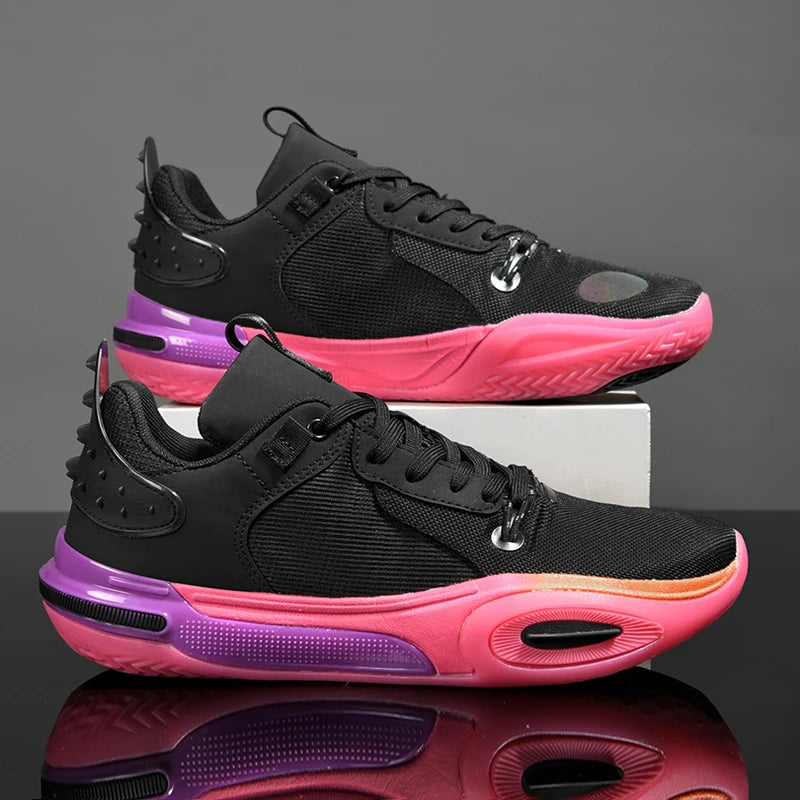 Male Sports Shoes TPU Rubber Sole Basketball Shoes Non-slip Shock-absorbing Women's Training Shoes Running Shoe Men High Quality