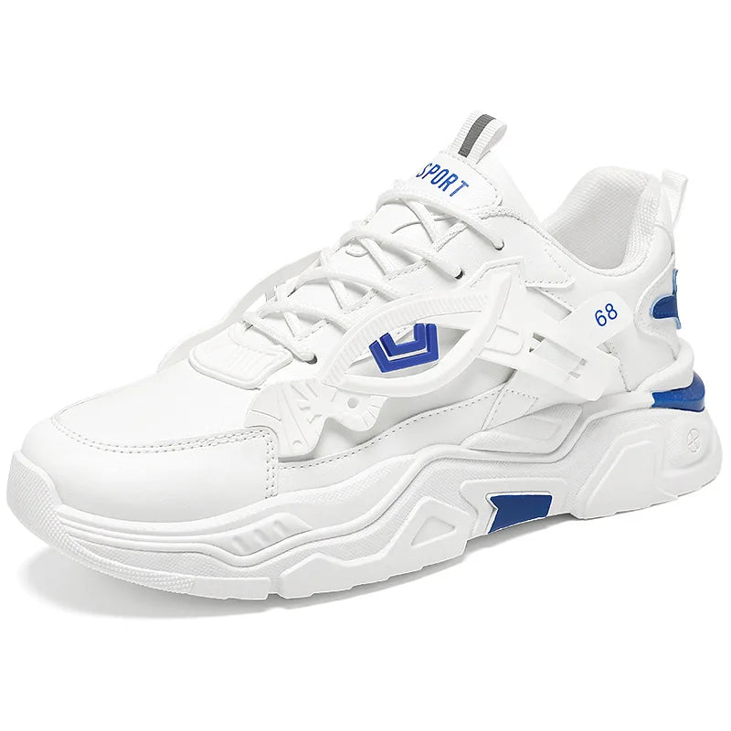 Men Thick Soled Casual Shoes Lace up Comfortable Breathable Suitable Outdoor Sports Running Shoes in All Seasons﻿